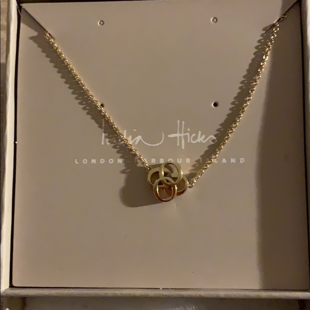 Initials necklace, geometric trademark. Letter “O”